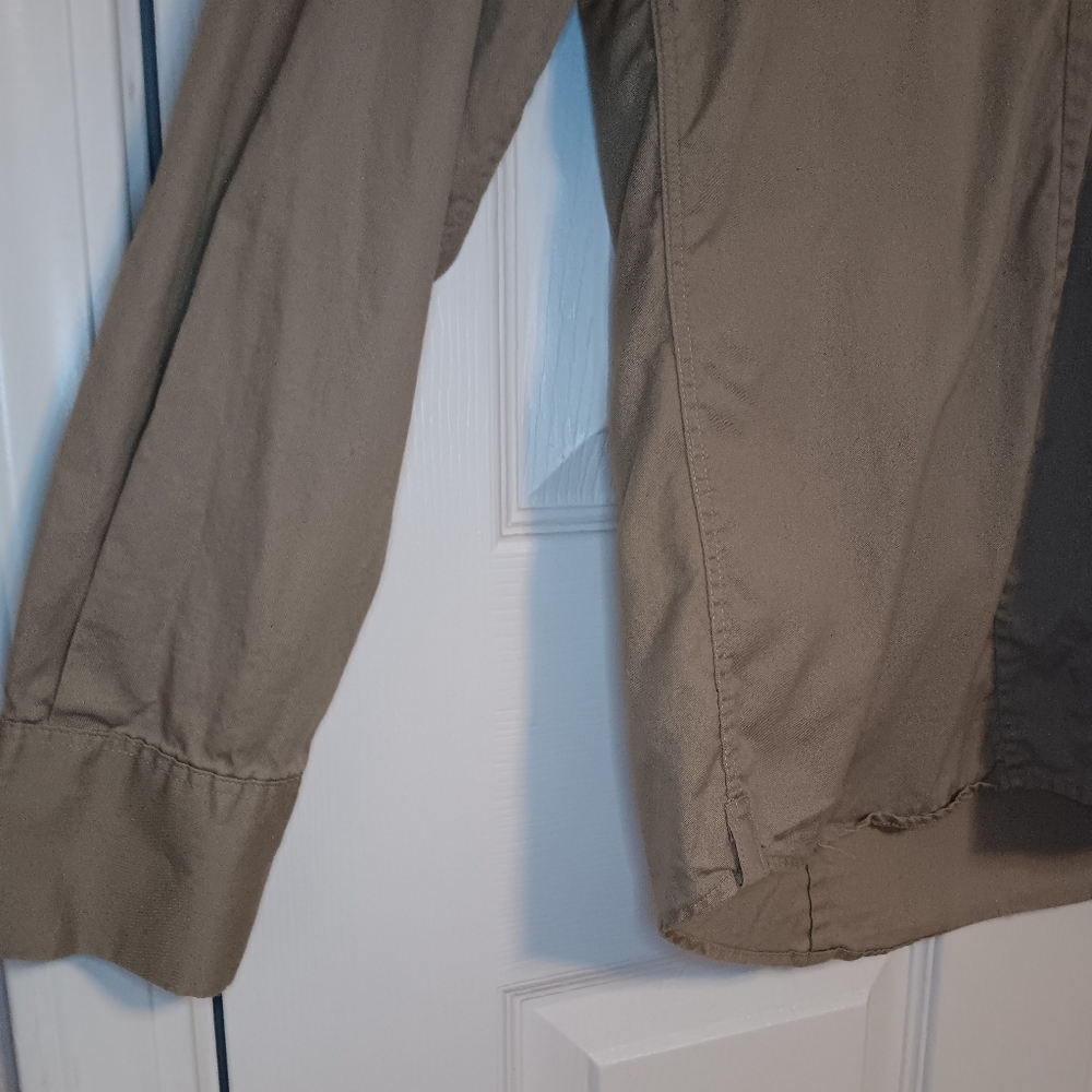 DKNY Khaki Button Front Long Sleeve Shirt - Picture 5 of 7